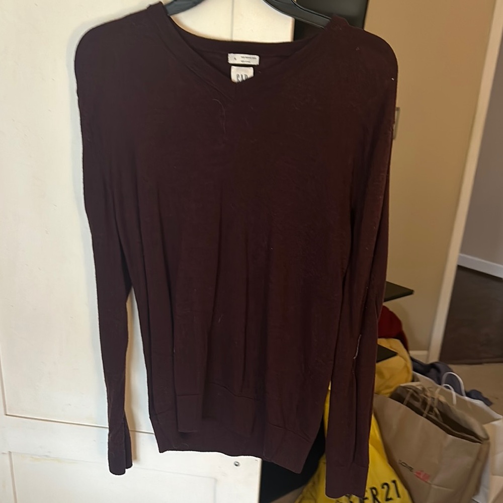 Burgundy Long Sleeve Sweater